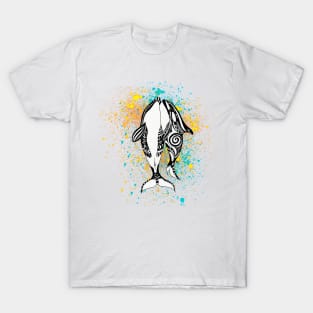 Two Orca whales Color Splash T-Shirt